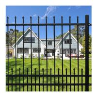 China Residential Security Fence Galvanized Durable Steel Panels with Pressure Treated Wood factory