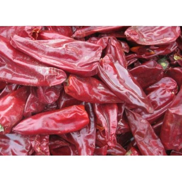 Quality Stemless Dried Guajillo Chile Peppers Heb Block Shape Without Stem for sale
