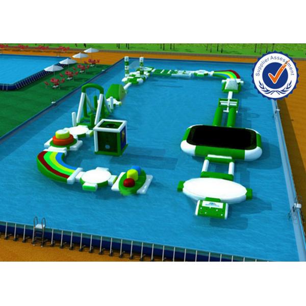 Quality 2000M2 Water Area Inflatable Water Parks , Amusement Sea Water Sport Games for sale