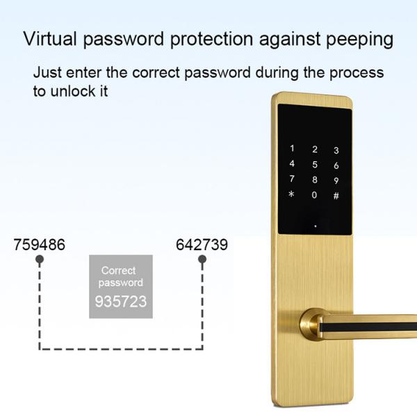 Quality Electronic Password Apartment Smart Door Lock Rfid Card Digital for sale
