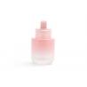 China 50ml Luxury Pink Essential Oil / Essence Glass Dropper Bottle For Cosmetic factory