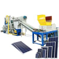 China PLC Controlled Used Solar PV Panel Recycle Plant Glass Metal Silicon Plastic Separator Machine factory