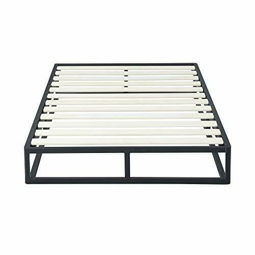 China Customized King Metal Bed Frame Wrought Iron Bed Frame With Wooden Slats for sale
