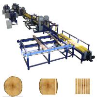 China Automatic Electric Twin Bandsaw Mill Production Line For Wood Cutting factory