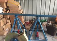 China Line Construction Wire Reel Stands , Ton Adjustable Cable Jack Stands factory