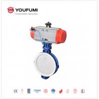 Quality PTFE Lined Industrial Butterfly Valves 150LBS PN16 Petrochemical Use for sale