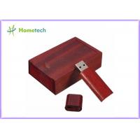 China Rectagnel Style USB Flash Drive Recorder Coulor Print With Walnut Wood Box factory