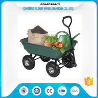China 75 Liters Wheeled Garden Mesh Cart , 4 Wheel Garden Trolley Robust Tray TC2135 factory