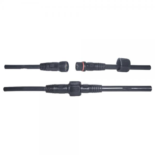 Quality Black Color M14 M21 Waterproof Power Cable Male To Female PVC Jacket for sale