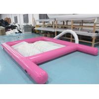 China Pink 0.6mm PVC Tarpaulin Inflatable Sea Pool Fire Resistant With Net factory