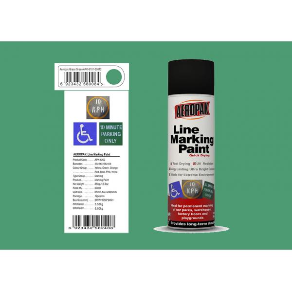 Quality AEROPAK Line Marking Spray Paint 500ml grass green color with ROHS for street for sale