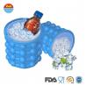 China Large Outdoor Standing Capacity Dual-chamber Silicone Ice Trays Molds Genie Bucket Ice Cube Maker with Ice Clip and Lid factory