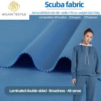 Quality Two Sided Scuba Knitting Fabric , Solid Breathable 100 Cotton Terry Fabric for sale