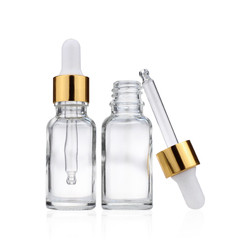 Quality 20ml Wholesale Clear Glass Dropper Bottles-Essential Oil Makeup Cosmetic for sale