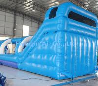 China Large Pvc Water Game Inflatable Water Slide with Blower for Children and Adult factory
