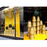 China Gold Color Decorative Resin Bobbin Statues , Window Decorations For Retail Stores factory