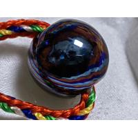 China 3 colors titanium Damascus bead for bracelet, lanyard beads for sale