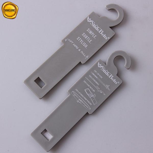 Quality Shopping Malls Grey Belt Display Hooks With Printing LOGO for sale