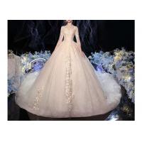 China Comfortable Elegant Lady Wedding Dress / Long Tail Lace Bridal Gown factory