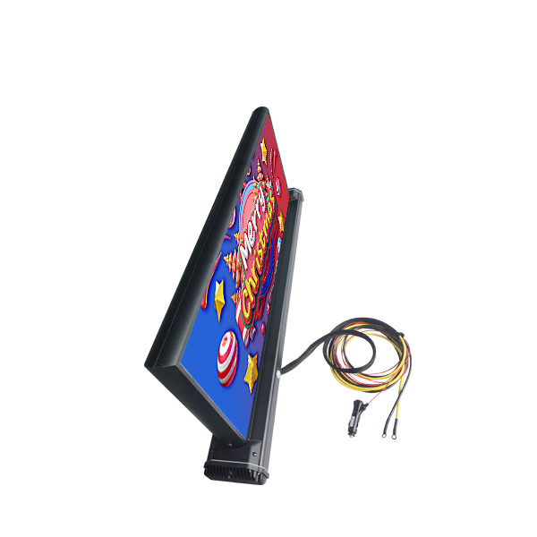 Quality Auto Dimming P3.3mm Taxi Roof LED Display Advertising Taxi Sign For Car Roof for sale