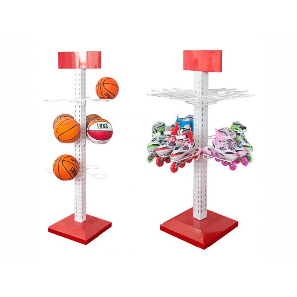 Quality Custom Basketball Rack / Metal Skateboard Rack Freestanding With Red Light Box for sale