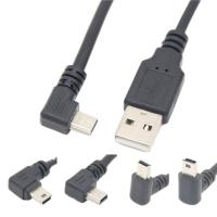 China USB 2.0 Male USB Charging Data Cable Mini With Right Angle Connector factory