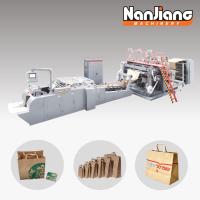 Quality WFD-430B 135 Bags/Min Flat Handle Paper Bag Machine 80-200mm Roll Fed Square for sale