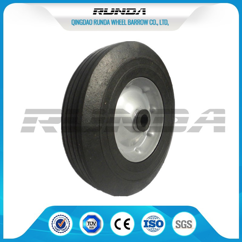 China Tubeless 6inch Wheelbarrow Solid Tire Offset Hub Easy Replacement For Lawn Mower factory