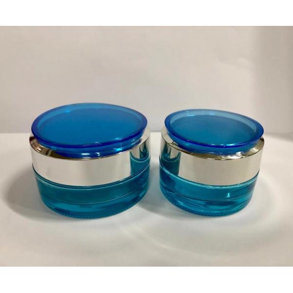 Quality 30g 50g Glass Cosmetic Jars Cosmetic Bottle Cream Bottle Skincare And Makeup Packaging OEM for sale