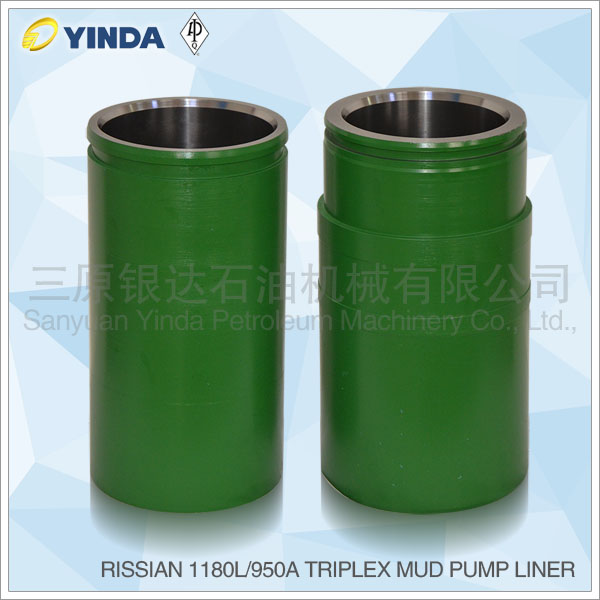 1180L/950A Triplex Mud Pump Bimetal Liner, API-7K Certified Factory, Chromium 26-28%, HRC hardness greater than 60