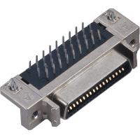China 1.27mm SCSI connector female straight cen-type 68 pin scsi connector mating with 6320M factory