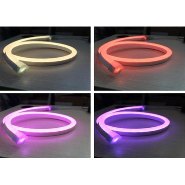 Quality SMD5050 12V RGB Neon Lights , 14 X 26mm Size Outdoor RGB Flexible Led Neon Tube for sale