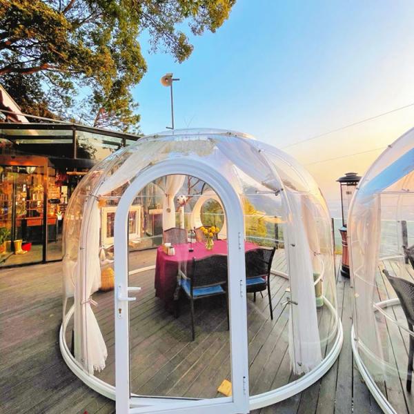 Quality ROSH See Through 10x10 Bubble Tent Aluminium Frame PC Transparent Camping Tent for sale