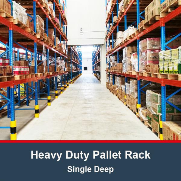 Quality Single Deep Heavy Duty Pallet Rack Selective Pallet Rack Warehouse Storage Racking for sale