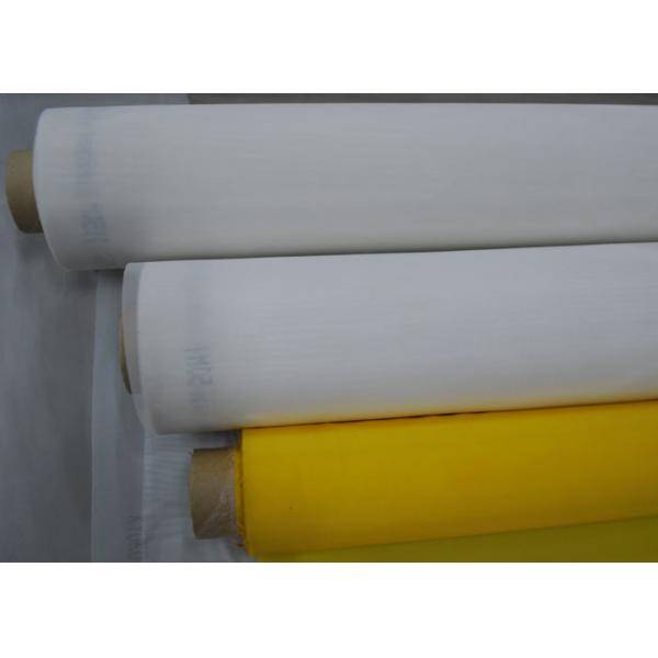 Quality 144 Inch Polyester Screen Mesh , White Screen Printing Fabric Mesh 110 Count for sale