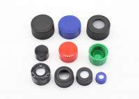 China 13mm 18mm 24mm Plastic Screw Covers , Screw Plastic Cap For Threaded Bottle factory