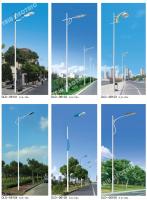 China Q235 galvanized single arm polygonal or tapered park light pole factory