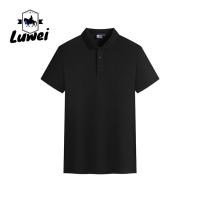 Quality Embroidery Logo Mens Polo T Shirts Breasted Cardigan Lattice Polyester for sale