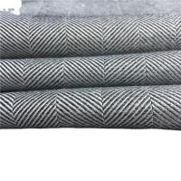 China Polyester Woolen Made for Fashion Uniform Winter Coat Herringbone Stripes Fabric factory