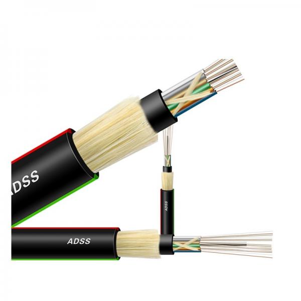 Quality 24core All Dielectric ADSS Non Metallic self-supporting aerial Fiber Optic Cable for sale