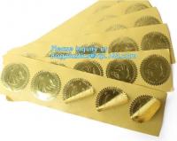China Foil Sticker Gold Self Adhesive Foil Vinyl Sticker Gold Foil Stamp factory