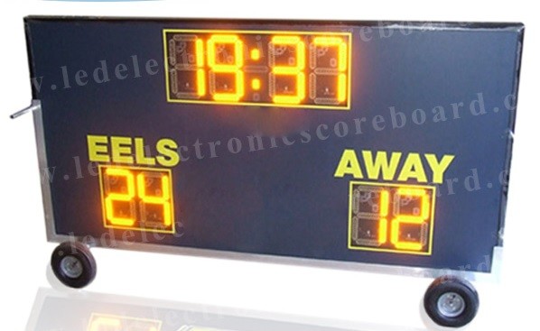 Quality Waterproof Multi Sport Scoreboard , Football Field Scoreboard With Wheel Stand for sale