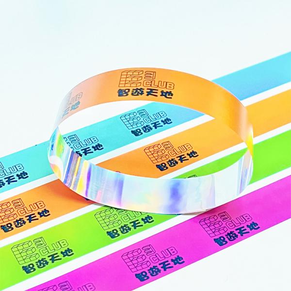 Quality Long Lasting Colored Paper Wristbands Tearproof UV Resistant Customized Size for sale