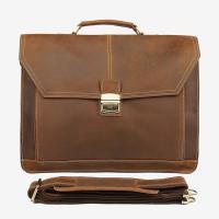 China Waterproof Genuine Leather Briefcase Rugged Leather Computer Laptop Bag BRB10 factory