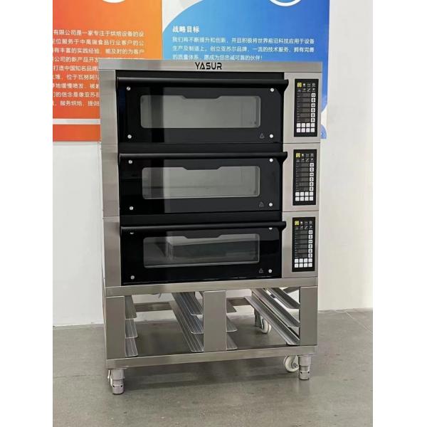 Quality Yasur Electric 3 Deck 6 Tray Oven For 40X60cm Tray, 11Kw For Bread Cakes Cookie for sale