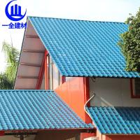 China 1050mm Spanish Pvc Synthetic Resin Roof Tile Fire Resistance factory