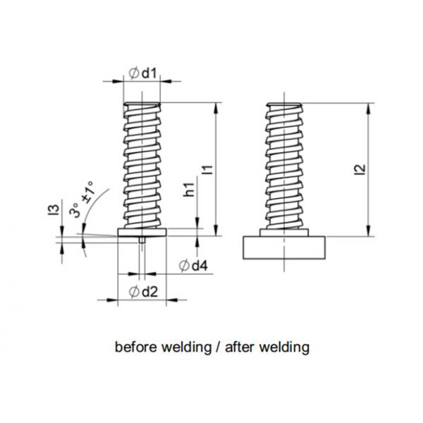 Quality Welding Studs for Capacitor Discharge Stud Welding Fir Tree Stud for sale