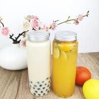 Quality 500ml Reusable PET Bottle with Screw-On Cap, Food Grade Clear Container for Milk for sale