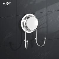 China Suction Double Hook Stainless Steel Towel, Robe, Spoon Rack, Kitchen Storage Hook factory