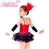 China Children'S Dance Clothes Black Red Sequin Tutu Skirt  For Solo Performance factory